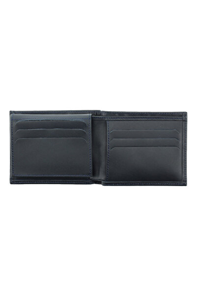 Kiğılı Plain Men's Leather Wallet with Card Holder Compartment