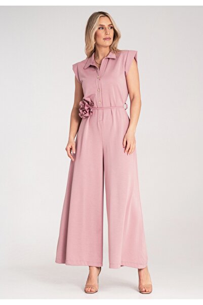 Figl Women's long summer jumpsuit – Pink M1190 L/XL