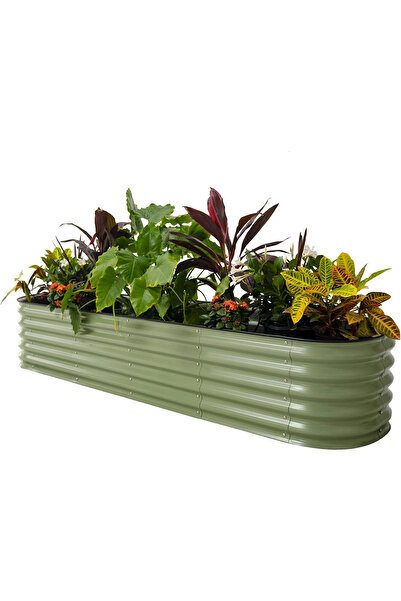 Kalite Sepetinde Dayanıklı Metal Yükseltilmiş Bahçe Yatağı – Sebze ve Çiçek Yetiştirmek İçin Modern, Uzun Ömürlü Bahç