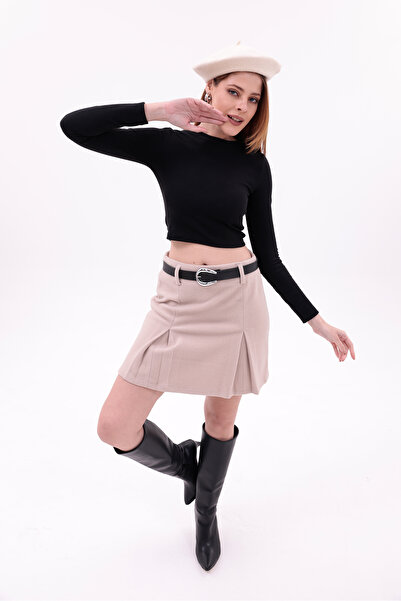 Modayıldızlar Fusta mini cu detaliu curea elegantă Milano pentru femei talie ...