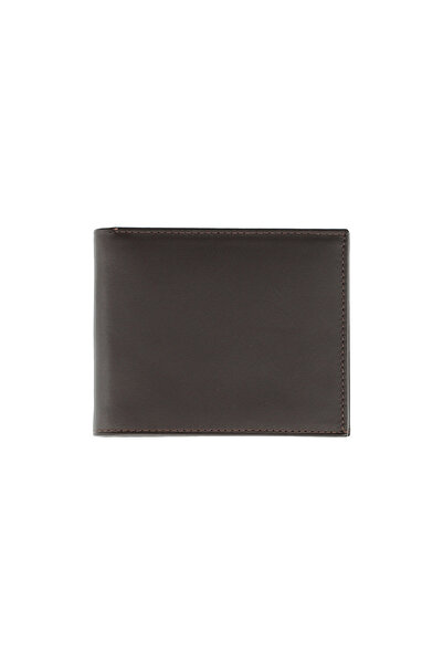 Kiğılı Plain Men's Leather Wallet with Card Holder Compartment