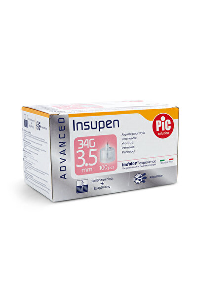 PIC SOLUTION ITALY Advanced Insupen Insulin Pen Needle 34 G x 3.5 mm 100 pcs