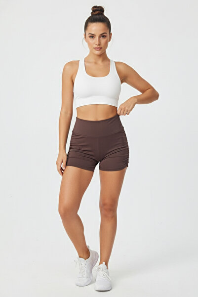 Moda Hour Γυναικείο κοντό αθλητικό κολάν με ψηλόμεσο κορδόνι