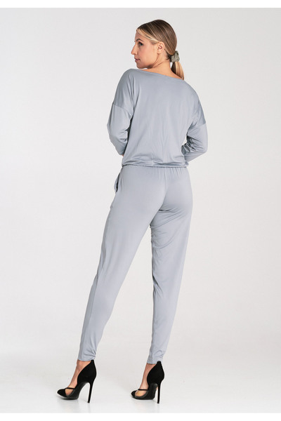 Figl Elegant jumpsuit - gorgeous gray jumpsuit M1030 size L