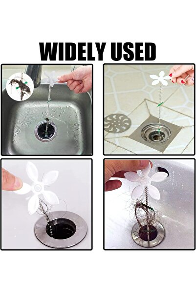 Universal Set of 5 anti-clogging devices for sink or shower drains