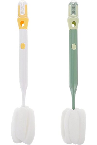 KASTWAVE فرشاة تنظيف الزجاجات متعددة الوظائف بمقبض طويل على شكل حرف U 3 في 1 ...