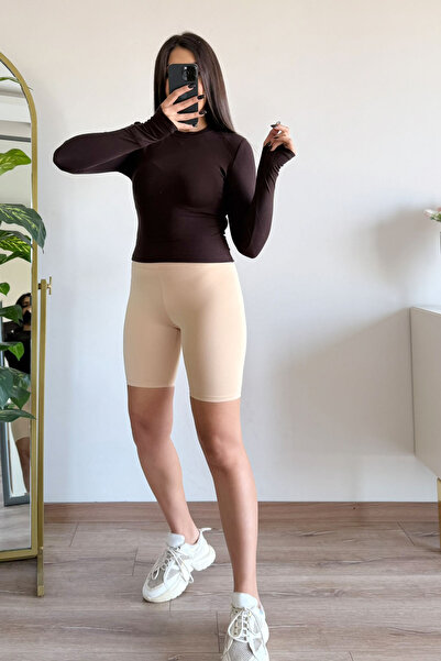 CİDDE Γυναικεία υφασμάτινη μπλούζα με λεπτομέρεια που περνάει από το δάχτυλο