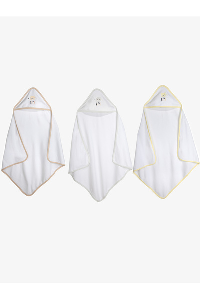 Babies Basic By Styli 3-Piece 100% Cotton Swaddle Receiving Blanket for New Born, 75x75cm