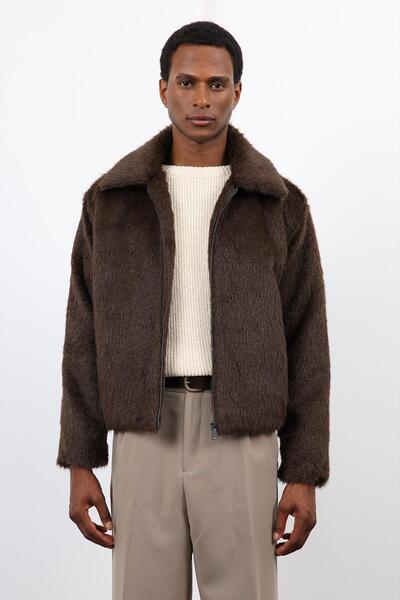 Antioch Brown Soft Textured Men's Coat