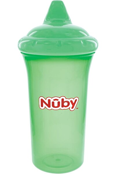 Nuby No-Spill Sippy Cup with Dual-Flo Valve, 9 oz, Silicone/Plastic
