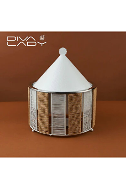 DIVA LADY 🔥 Luxury white buffet warmer – 5 liter capacity | Height 38 cm – Bowl height 21 cm – Diameter 34 cm ✨