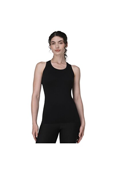 Sweaty Betty تي شيرت رياضي درزة مخفية للتمرين للسيدات باللون الأسود للياقة ال...