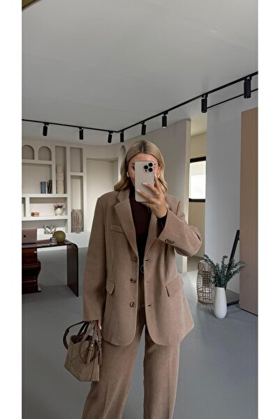 Sezgi Tekin Мъжко камелско кадифено сако