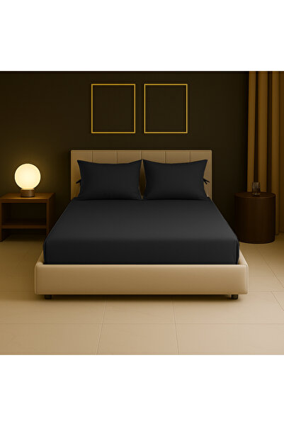 Sabia 100% Cotton 62 Thread Count 200X200 cm +37 cm Height Suitable King Size Fitted Sheet Set