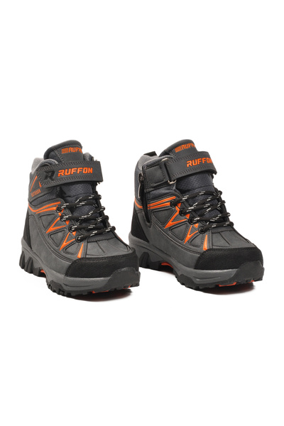 ruffon Smoked Orange Fleece Non-Slip Sole Children's Outdoor Boots 2301 P