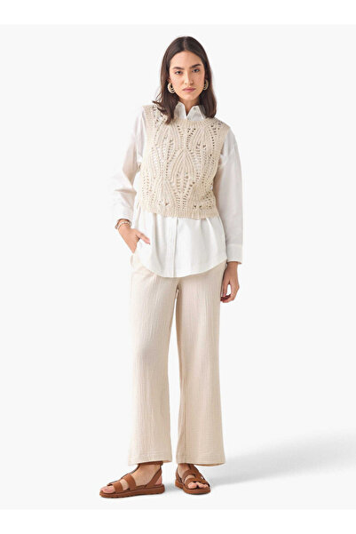 FAV Crochet Vest with Attached Shirt