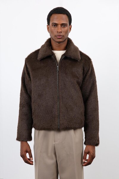 Antioch Brown Soft Textured Men's Coat