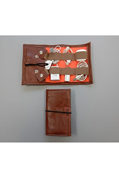 ZYLA Travel and Everyday Premium Faux Leather and Felt Accessory and Cable Or...