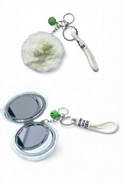 GÜZELYÜZ AVM Fiyonk Model Tatlı Peluş Cep Aynası Anahtarlıklı Makyaj Aynası K...