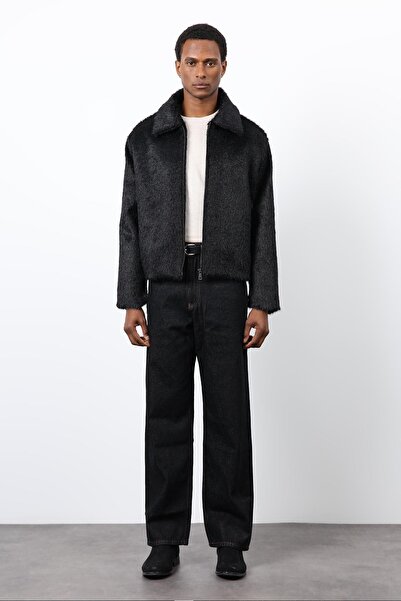 Antioch Black Soft Textured Men's Coat