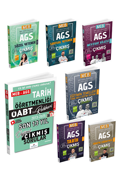Dizgi Kitap 2026 Meb Ags Çıkmış Sorular & Öabt Tarih Öğretmenliği Çıkmış Soru...