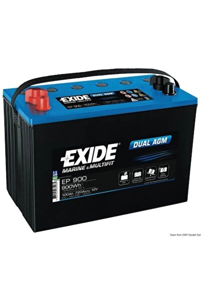 EXIDE AGM Battery EP2100, Car Starting, 2100 Wh, Maintenance-Free, Long Life, Vibration Resistant, M