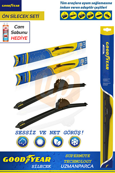 Goodyear BMW 3 Serisi F30 2012-2019 SuperMute 2'li Muz Tipi Ön Silecek Seti