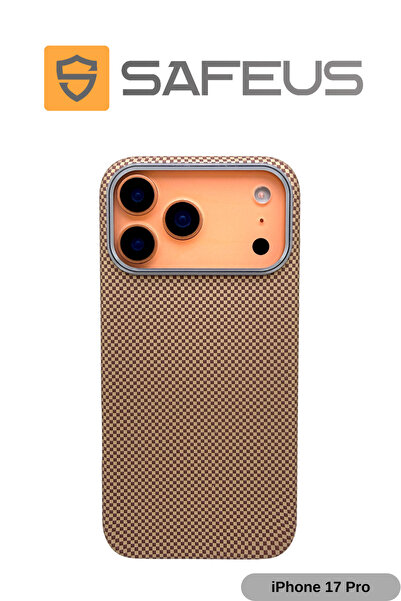 SAFEUS حافظة آيفون 17 برو من ألياف الكربون مع ميزة MagSafe، مقاومة للصدمات وع...