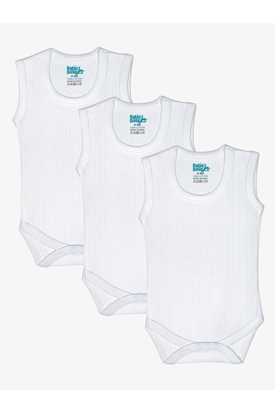 Babies Basic By Styli Pack of 3 - Super Combed Cotton Sleeveless Bodysuit