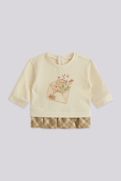 Layette Baby Girl Ecru Sweatshirt