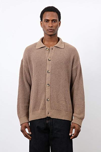 Antioch Mink Knitted Sweater Men's Cardigan