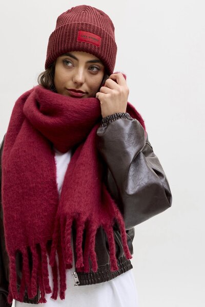 JJXX Women's / Girls' Burgundy Beanie Model Code: (12222919) Jxothelıa Knıt Beanıe Acc Sn