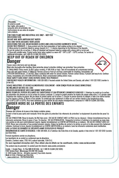 Ecolab Greasestrip Plus Degreaser - 16 FL OZ 500 ml Grease Stain remover for kitchen