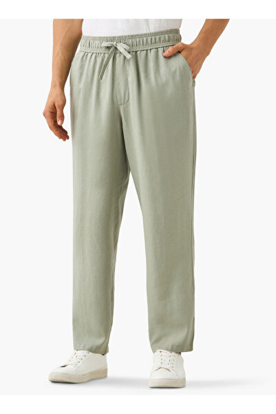 FAV Relaxed Fit Linen Blend Flexi Waist Pants