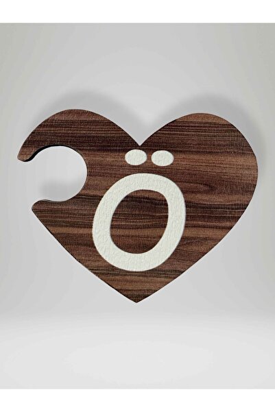 Letter O (Right Piece) – Wooden Puzzle Heart Letter Magnet – Fridge Ornament – Binary Compatible (code:1026)