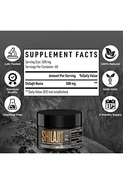 VENESUILA Onilas Shilajit Resin Supplement — Organic, Third-Party Tested, 30 g