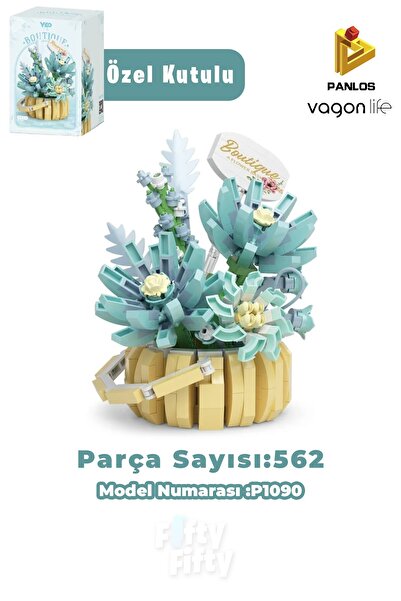 Vagonlife Panlos Boutique Series Mini Flower Bouquet 562 Pieces Toy Building Set -Ffp1090