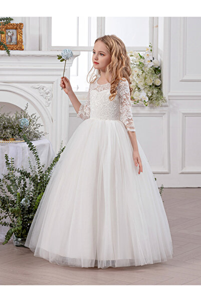 Take Two By Styli White All Lace V-Back Dress