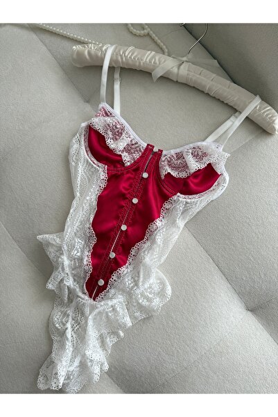 EDLİNGERİE Jinx Lace Detailed Vintage Bodysuit