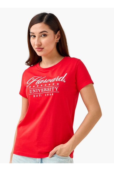 SP Characters Cotton T-shirt with Harvard University Embroidery