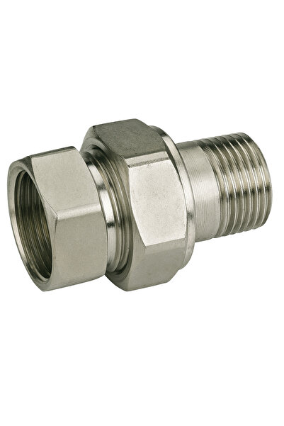 GIACOMINI R18X006 straight Dutch fitting, chrome-plated brass, 1 1/4” internal x 1 1/4" external