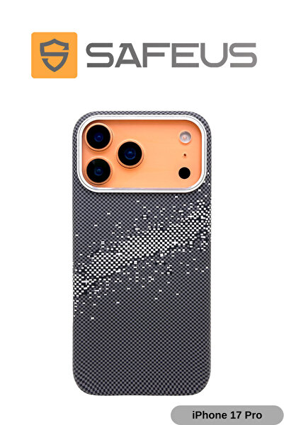 SAFEUS حافظة آيفون 17 برو من ألياف الكربون مع ميزة MagSafe، مقاومة للصدمات وع...