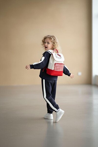 ArdenKids 2-10 Yaş Lacivert Yaka Detaylı Basic Çantalı Takım