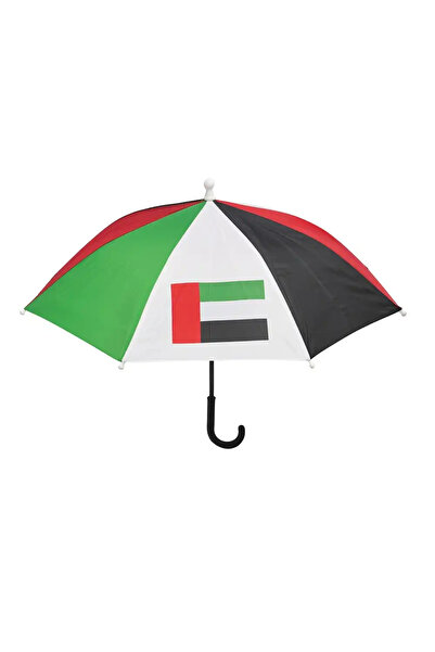 Generic UAE National Day Themed Children Automatic Open Umbrella With J Hooked Handle- 70cm