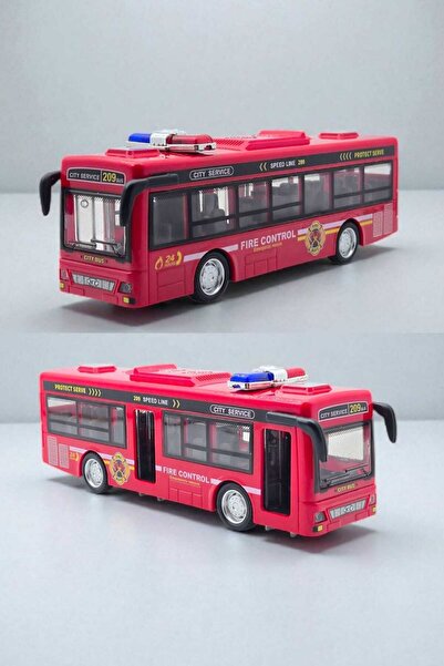 Fidan oyuncak Fire Truck City Bus with Lights and Sound