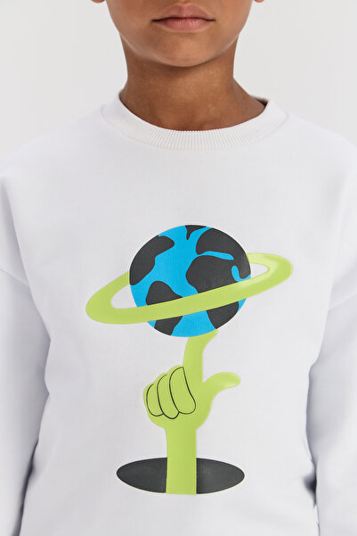 Nebbati Boy White Sweatshirt