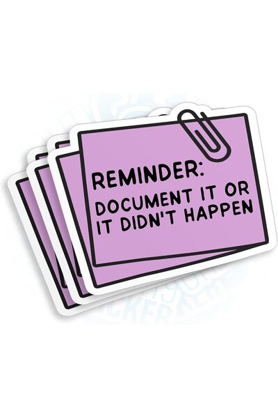 ALAYRA International (3 قطع) ملصق فينيل 3 بوصة "وثّقه أو لم يحدث"