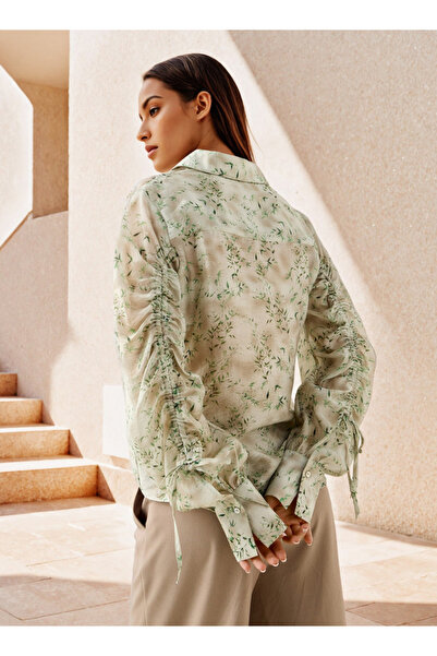 FAV Printed Ruched Accent Shirt