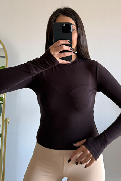 CİDDE Γυναικεία υφασμάτινη μπλούζα με λεπτομέρεια που περνάει από το δάχτυλο