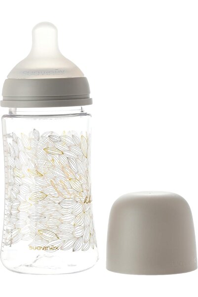 Suavinex زجاجة رضاعة SX Pro فسيولوجية من السيليكون ذات عنق عريض، 270 مل، مقاس...
